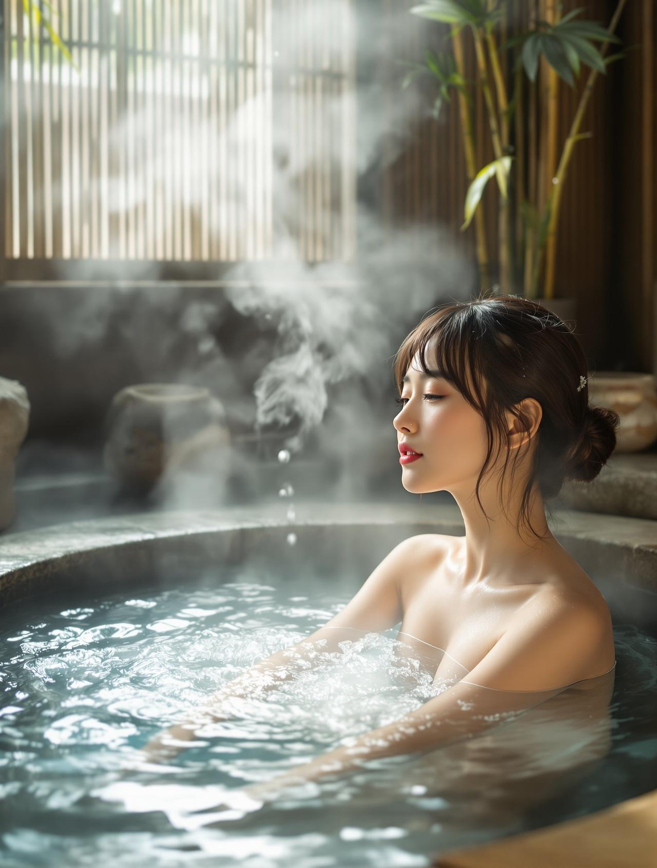 温泉汤浴唯美写真 - 美图网推女郎作品